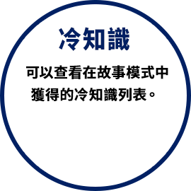 冷知識 可以查看在故事模式中獲得的冷知識列表。